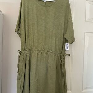 NWT Old Navy Waist Defined Short Sleeve Slub-Knit Mini T-Shirt Dress XXL